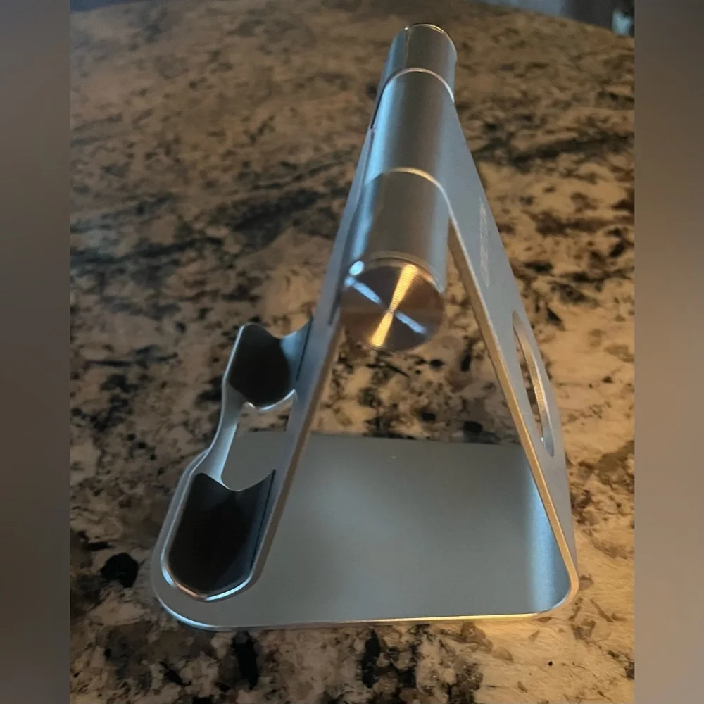 iPad/ Tablet stand holder. Angle adjustable. Aluminum. Excellent condition.